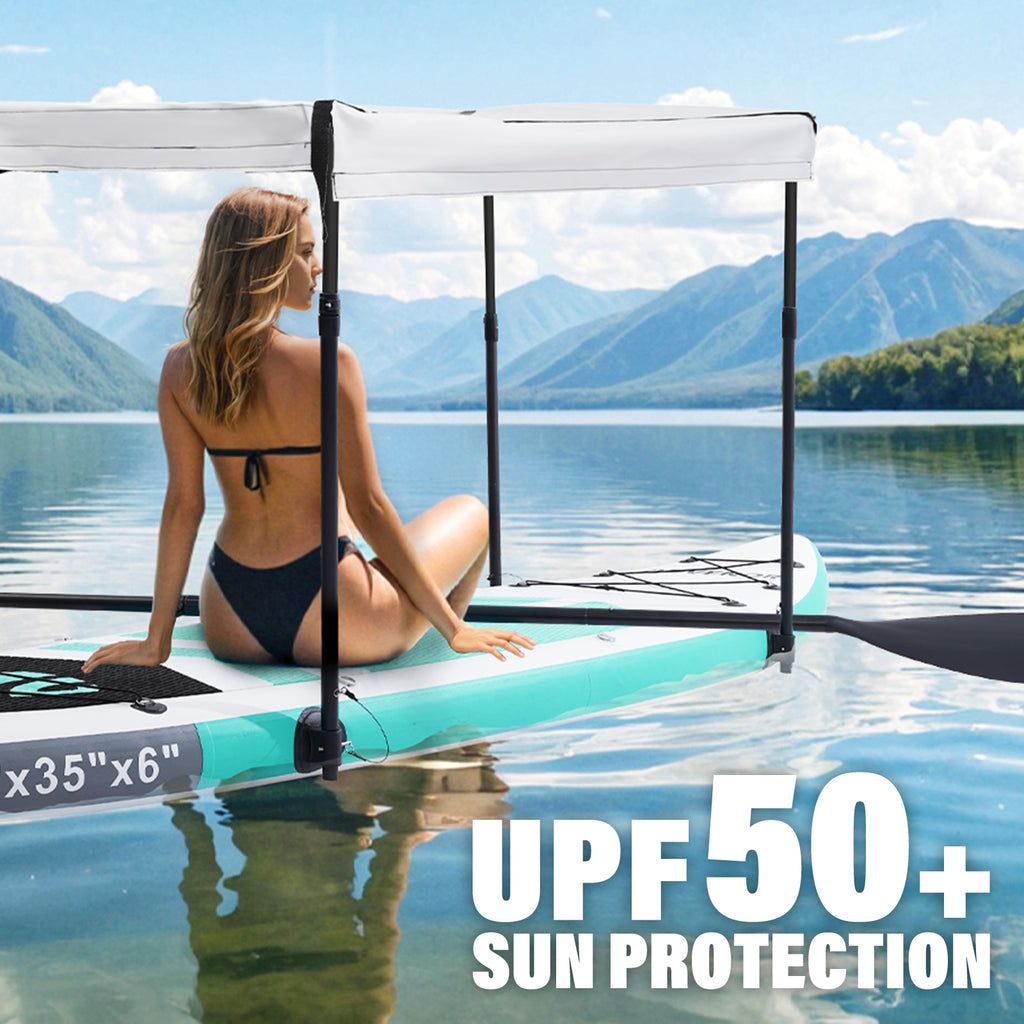 ADVENOR Paddle Board 11'6"x35x6 Super Wide Inflatable Stand Up Paddle Board with Sun Shade Canopy,Double Blade Paddle,Hand Pump,Satefy Leash,Backpack and Waterproof Bag, Perfect for Family and Fishing