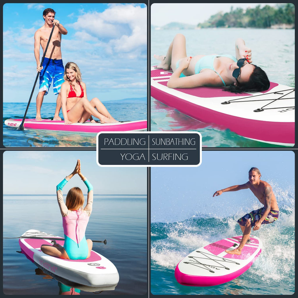 ADVENOR Paddle Board 11'x33 x6 Extra Wide Inflatable Stand Up Paddle Board with SUP Accessories Including Adjustable Paddle,Backpack,Waterproof Bag,Leash,and Hand Pump,Repair Kit