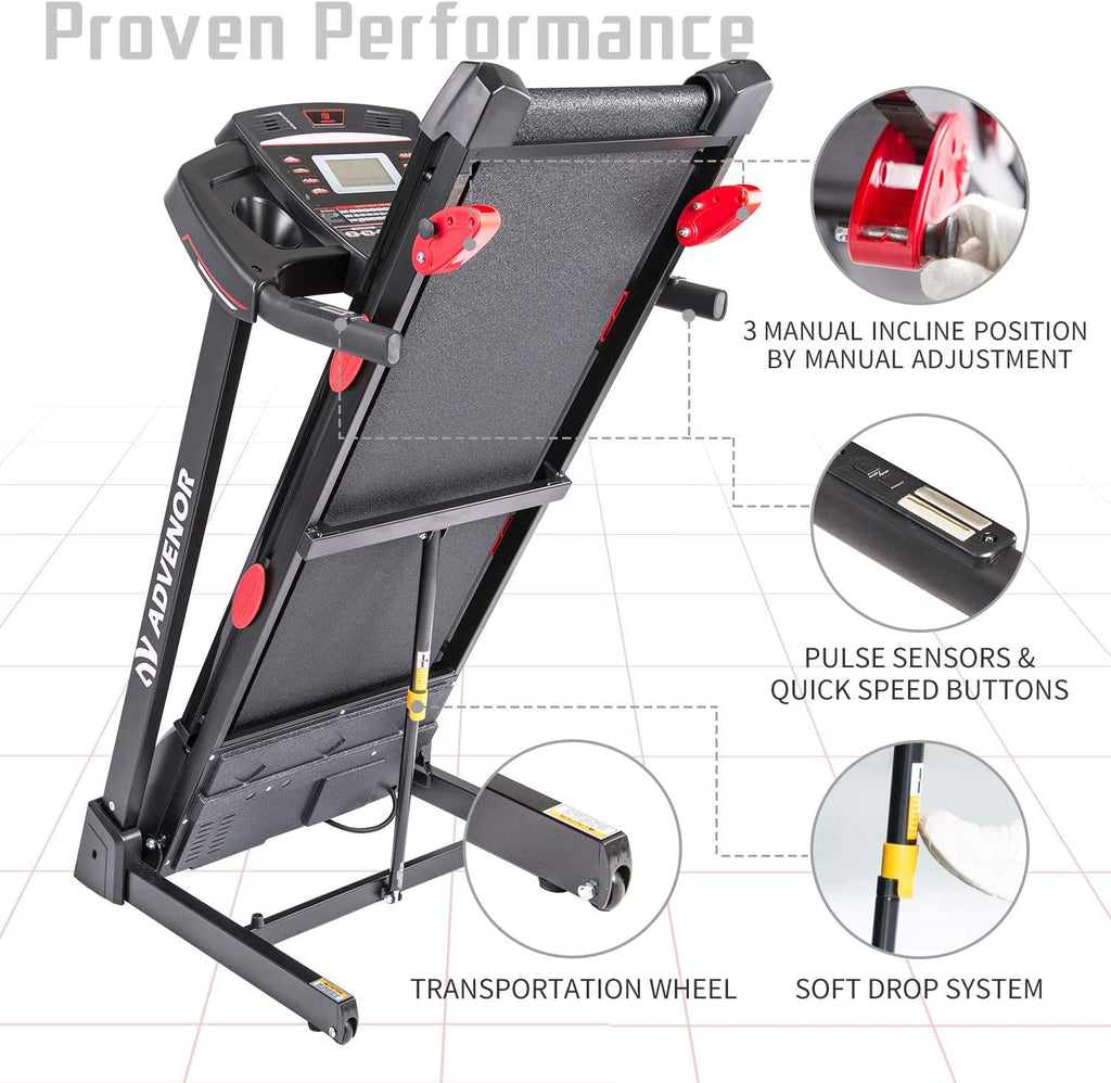 Motorized Treadmills 3.0 HP Incline Fitness Indoor 64