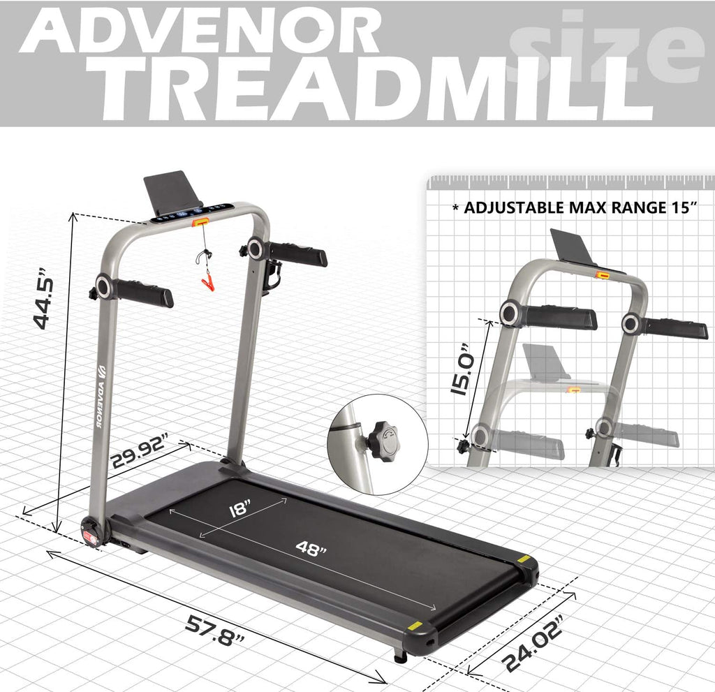 Motorized Treadmills 3.0 HP Ultra-Wide Running Belt