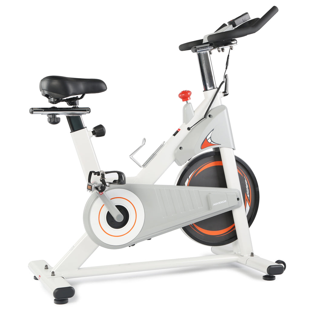 ADVENOR Magnetic Resistance Exercise Bike, Indoor Stationary Bikes for Home Workout, Quiet Belt Drive with LCD Monitor, Support up to 330 lbs, Flywheel 35 lbs